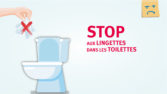 Stop aux lingettes dans les toilettes