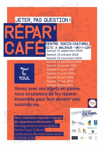Répar'Café - Toul (26 avril 2025)