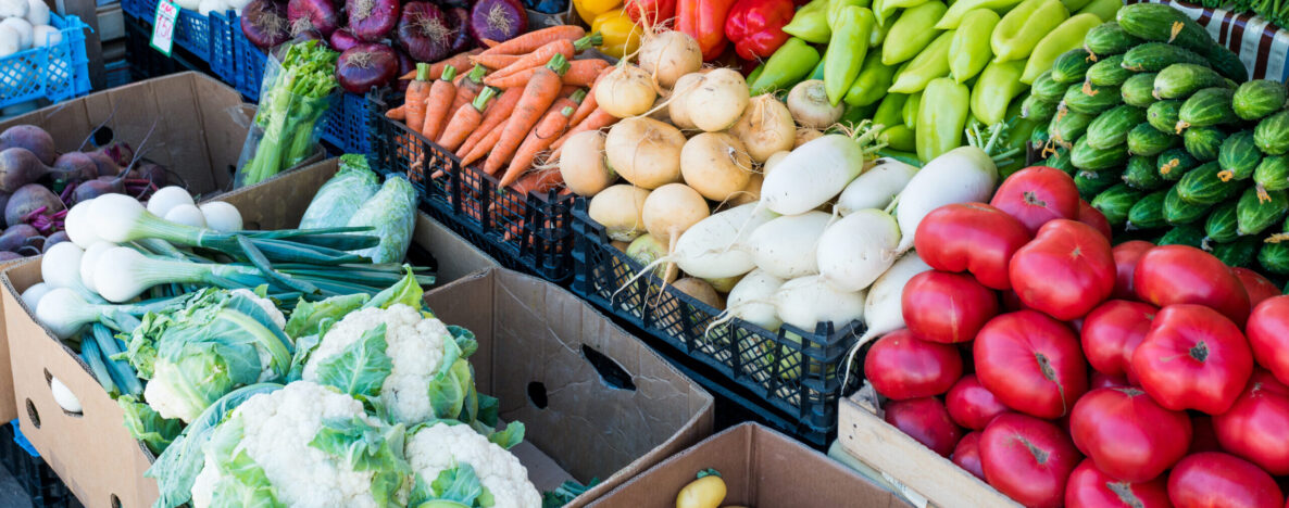 Fresh And Organic Vegetables At Farmers Market