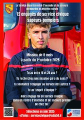 Recrutement engagé de service civique sapeurs-pompiers